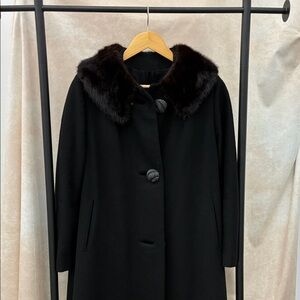 Vintage black fur Sabelari coat